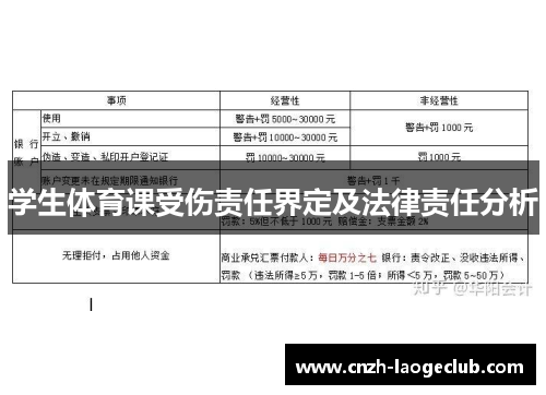 学生体育课受伤责任界定及法律责任分析